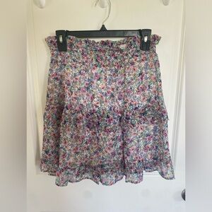 Womens floral mini skirt